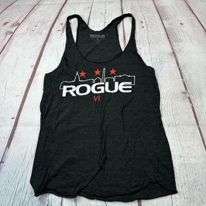 Rogue Tank Top Womens Large Black Racerback DC Skyline VI Athletic CrossFit